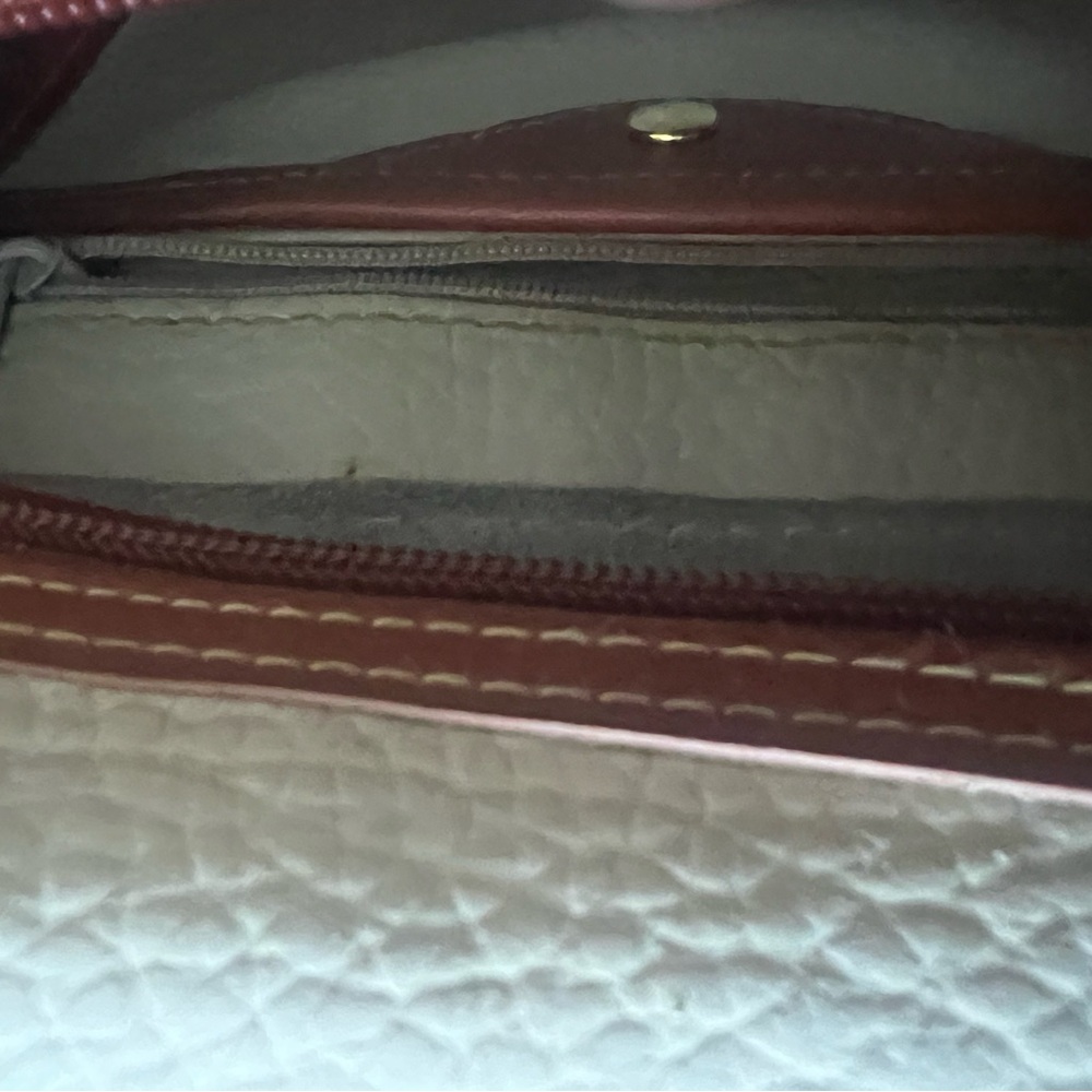 Vintage Dooney & Bourke Small Crossbody Belt Bag Tan/Brown All Weather Leather - Picture 13 of 13